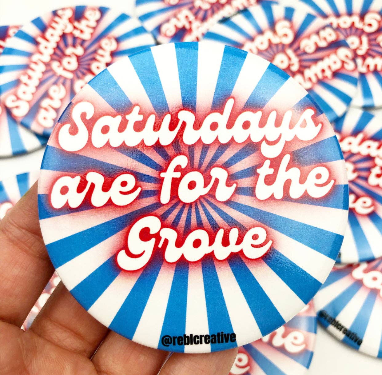 REBL Creative - Saturdays - The Grove - Game Day Button