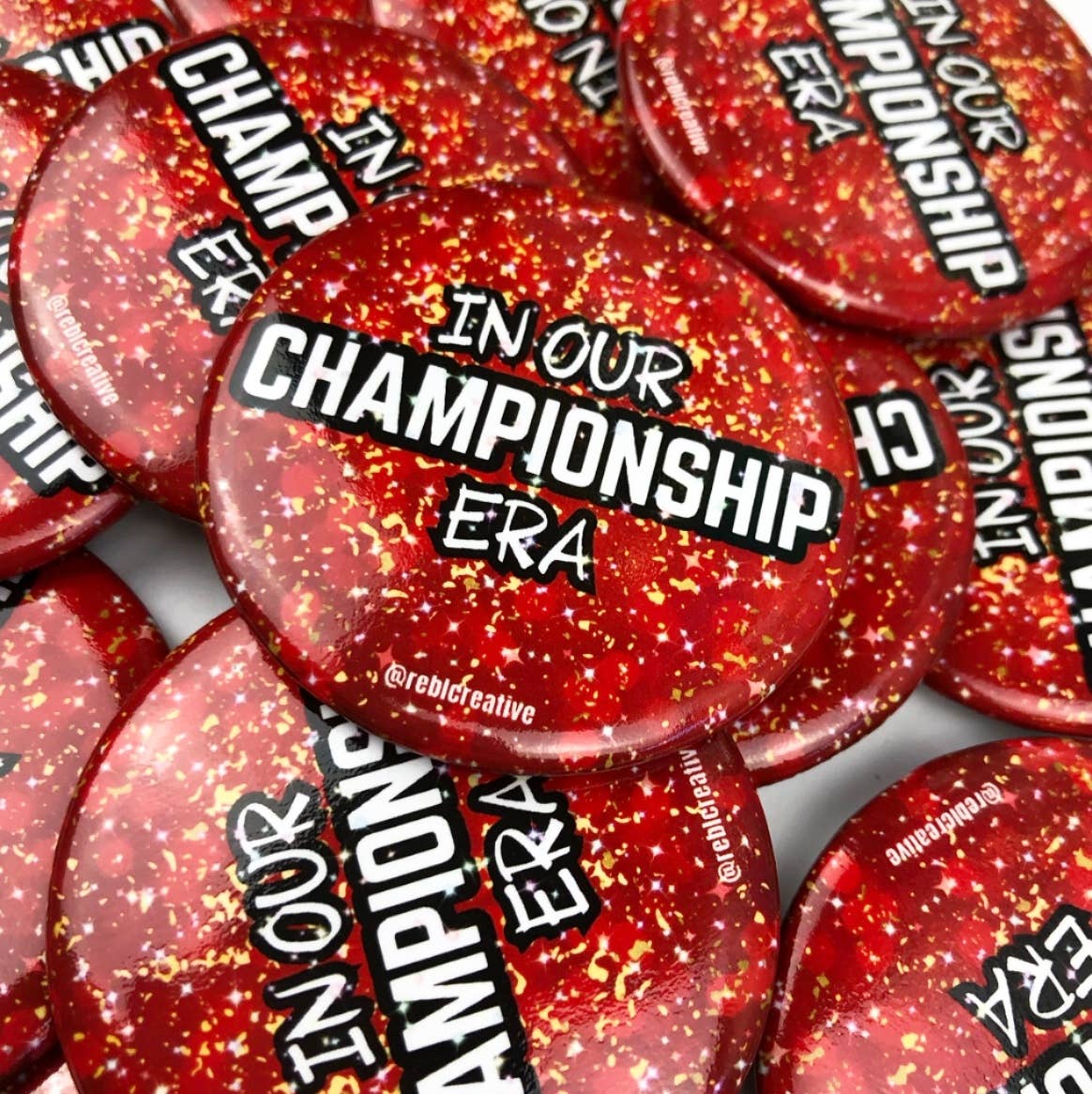 GAME DAY BUTTON - Championship Era RED