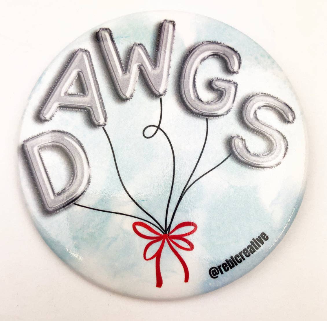 GAME DAY BUTTON- Dawgs Balloons