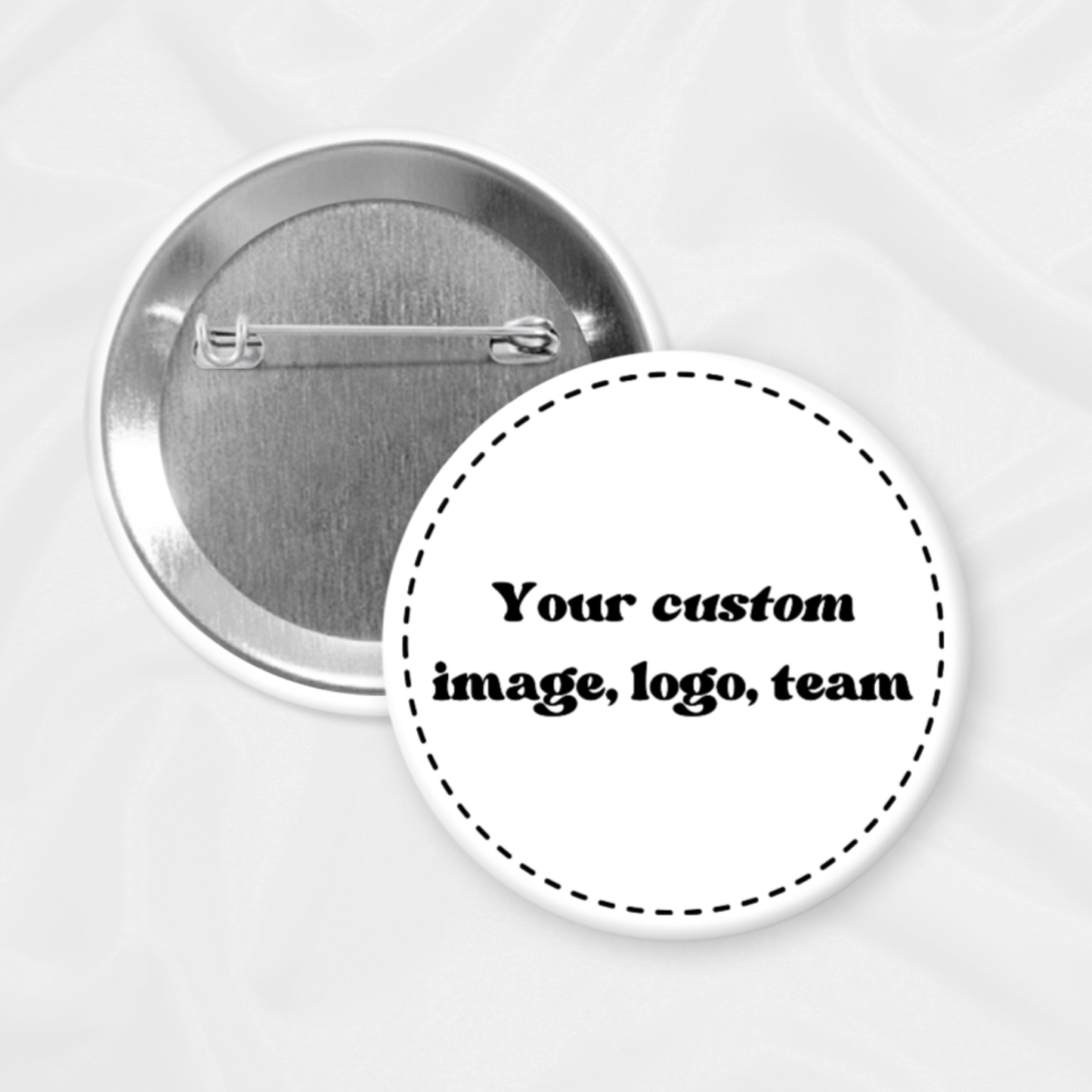 GameDayDrips - Custom Button Pin | Circle/Heart Shapes | Team Logo Business: 2.25”