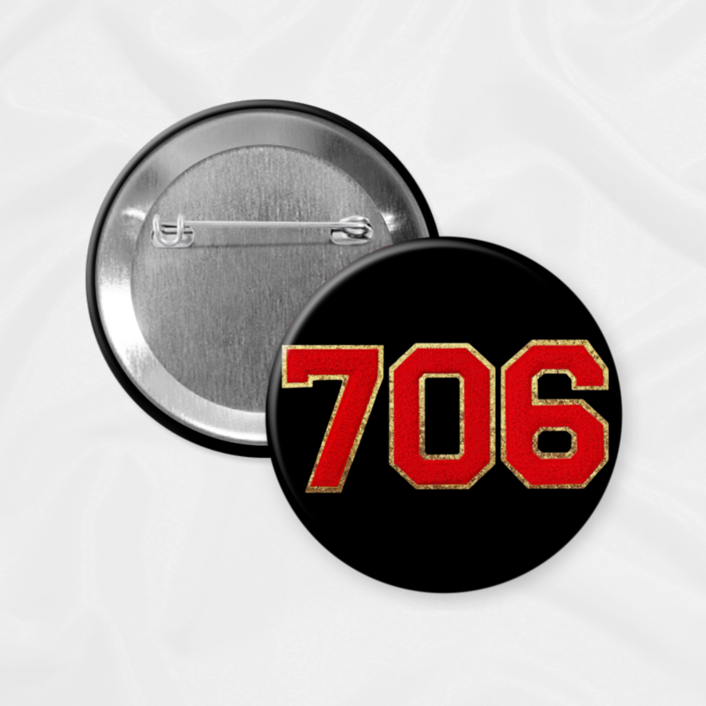 GameDayDrips - Georgia Game Day Button | 706 Area Code: 2.25”