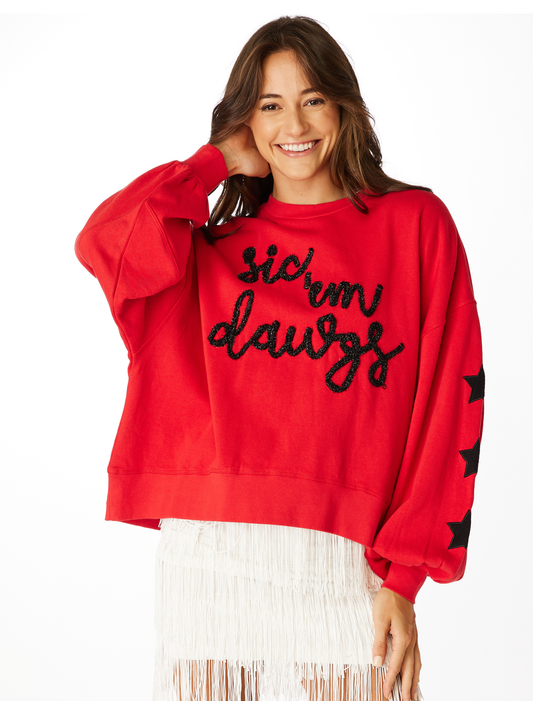 Stewart Simmons - The Georgia Glitter Script Balloon Pullover