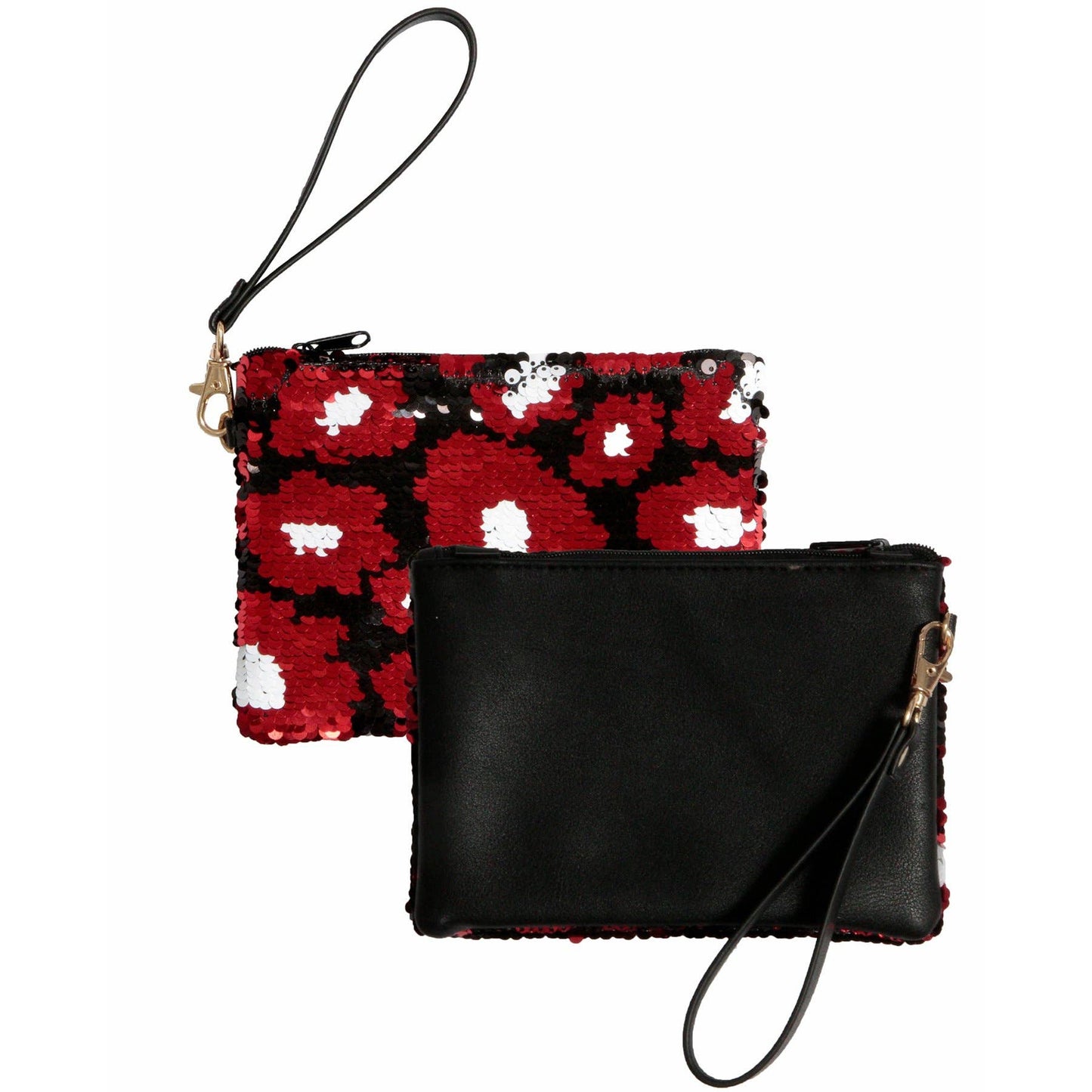 Desden - Sequined Wristlet- Red and Black