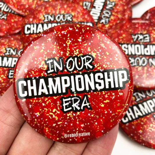 GAME DAY BUTTON - Championship Era RED