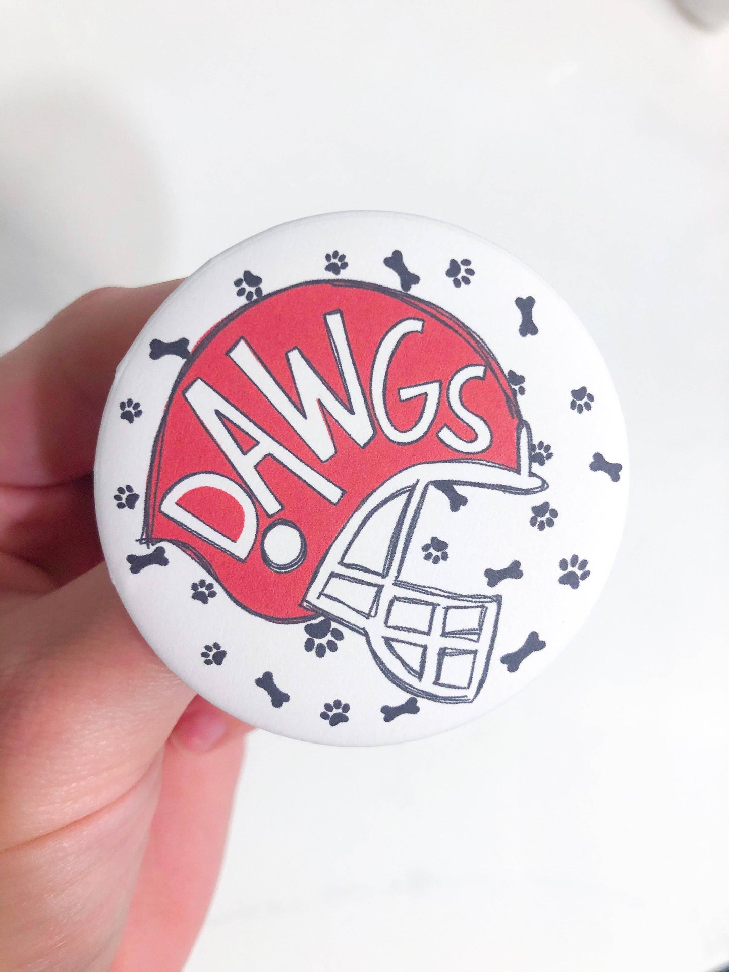 - Dawgs Helmet Button (Red)