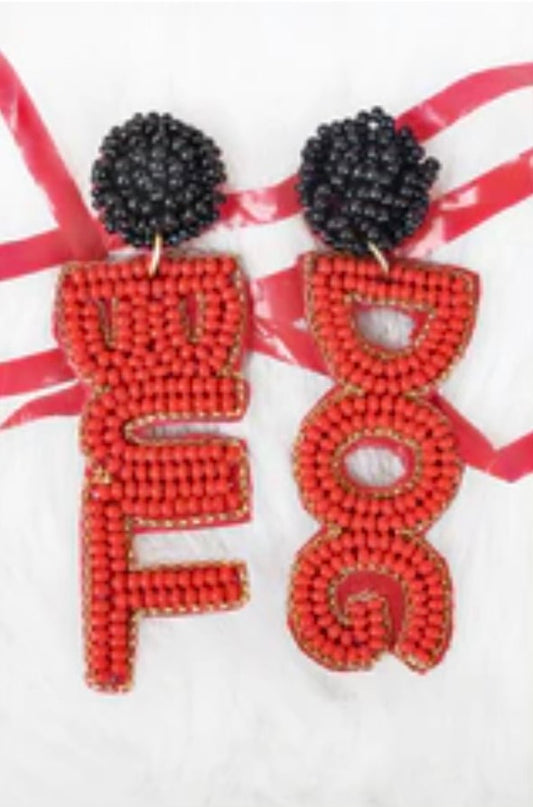 UGA Bulldog Earrings