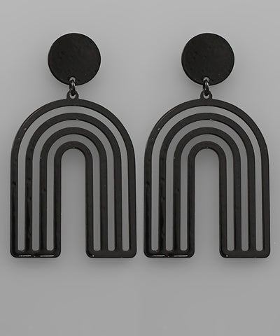 Black Arch Earrings