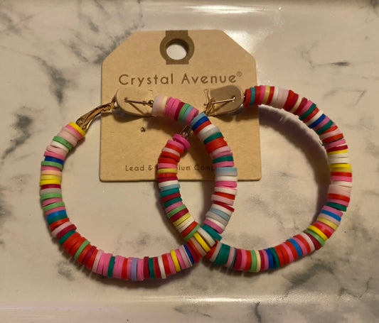 Multi-color Large Hoop Earrings