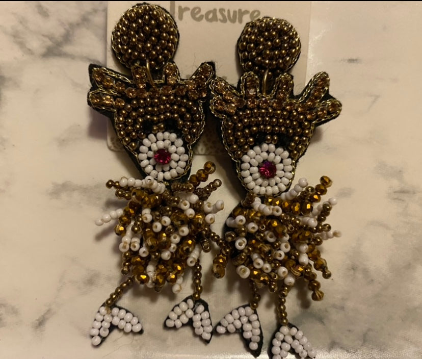 Reindeer Earrings