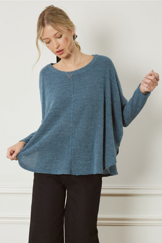 Entro Teal Heathered Sweater