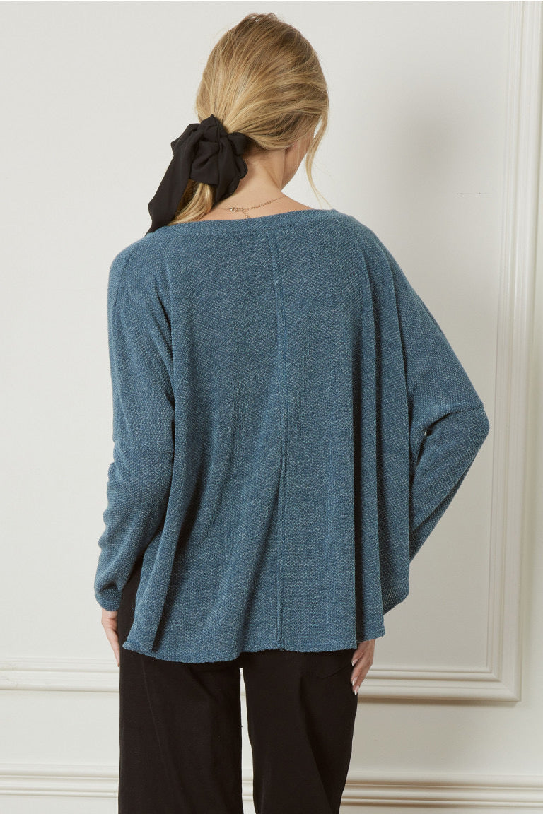 Entro Teal Heathered Sweater