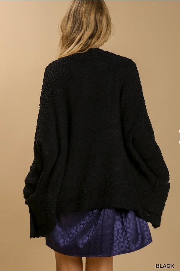 Black Oversized Cardigan