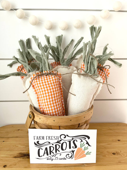 Kate + Em - Rustic Fabric Carrots 5 Pack-8 Options