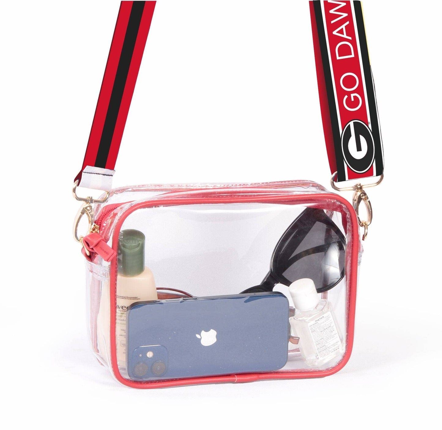 Bridget Clear Purse with reversible strap- Georgia