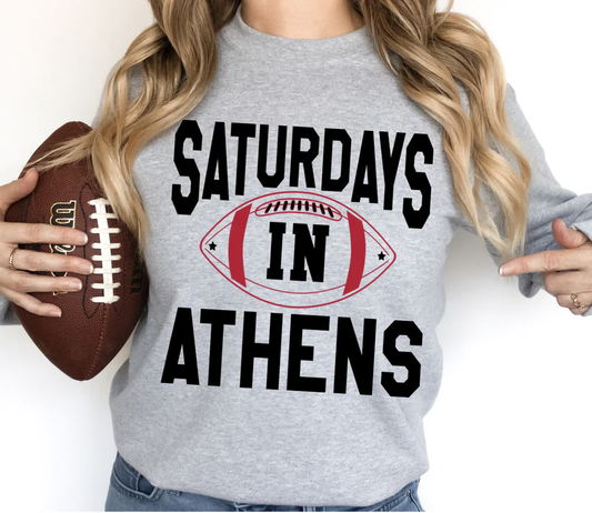 Saturdays In Athens Georgia Bulldogs Crewneck Sweatshirt