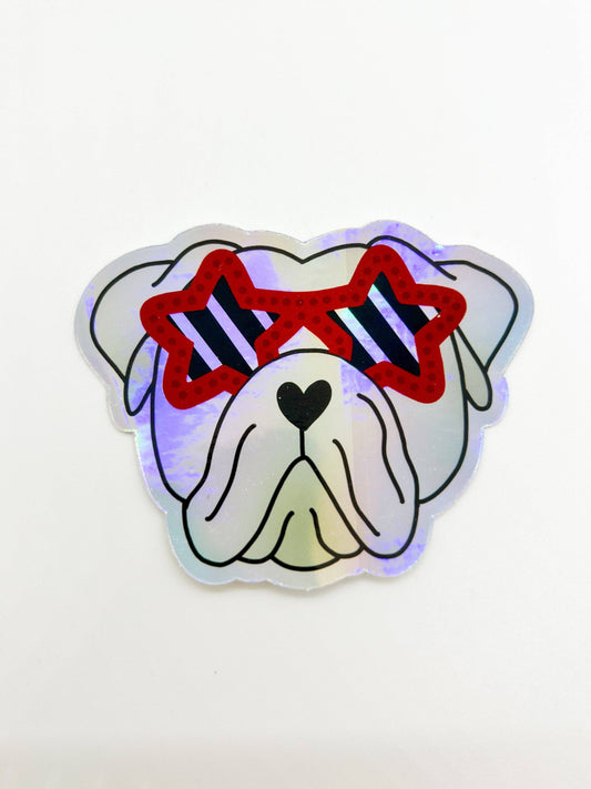 Thanks For Everything - Holographic Bulldog Sticker