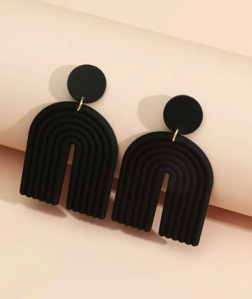 Acrylic Geometric Drop Earring