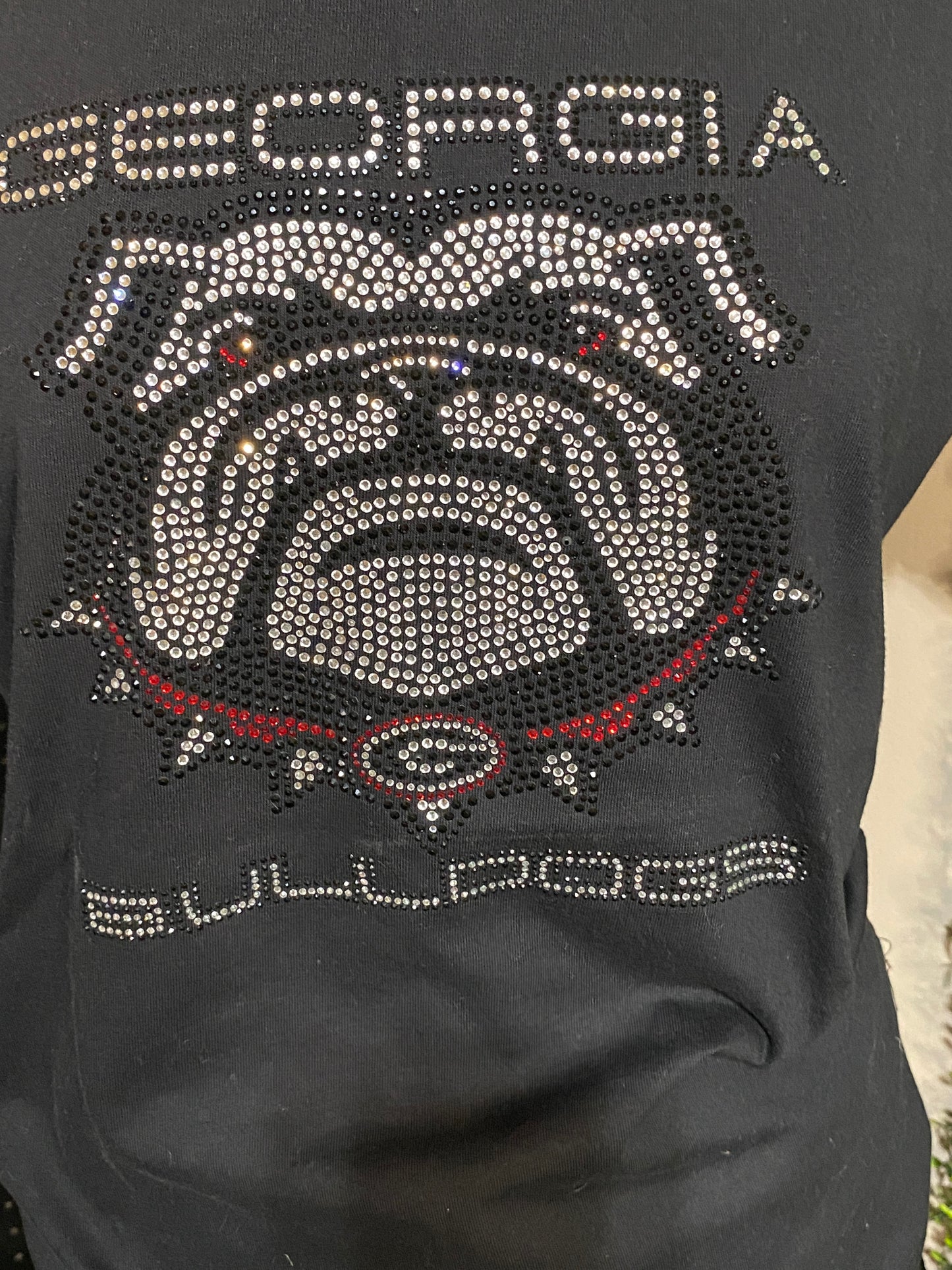 GA Dawg Face Crystal S/S