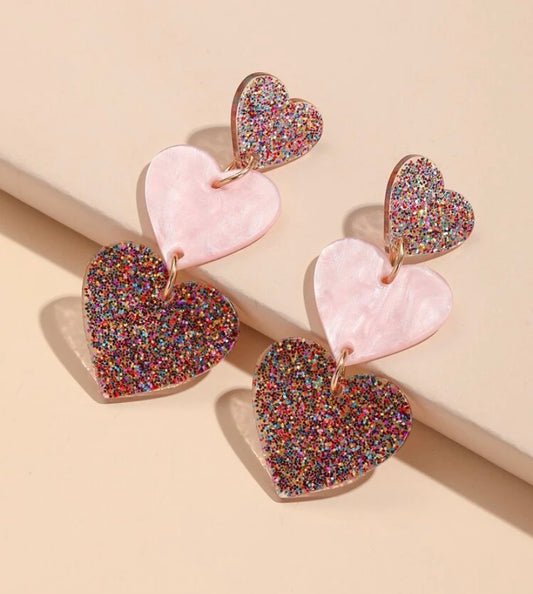 Heart Drop Earrings