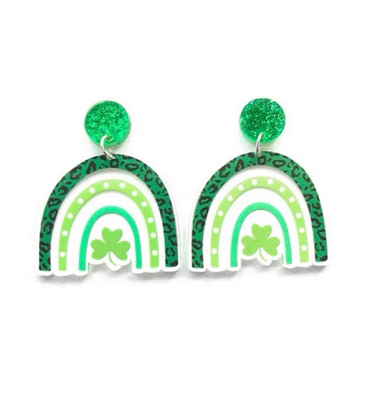 St. Patrick's Day Clover Drop Earring