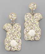 Bunny Seed Bead Earrings