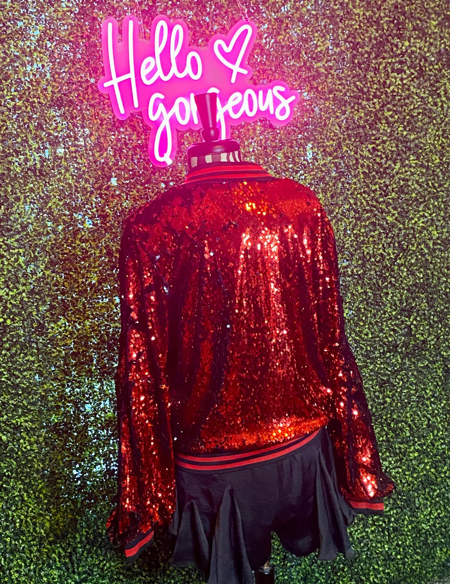 Red & Black Sequin Jacket