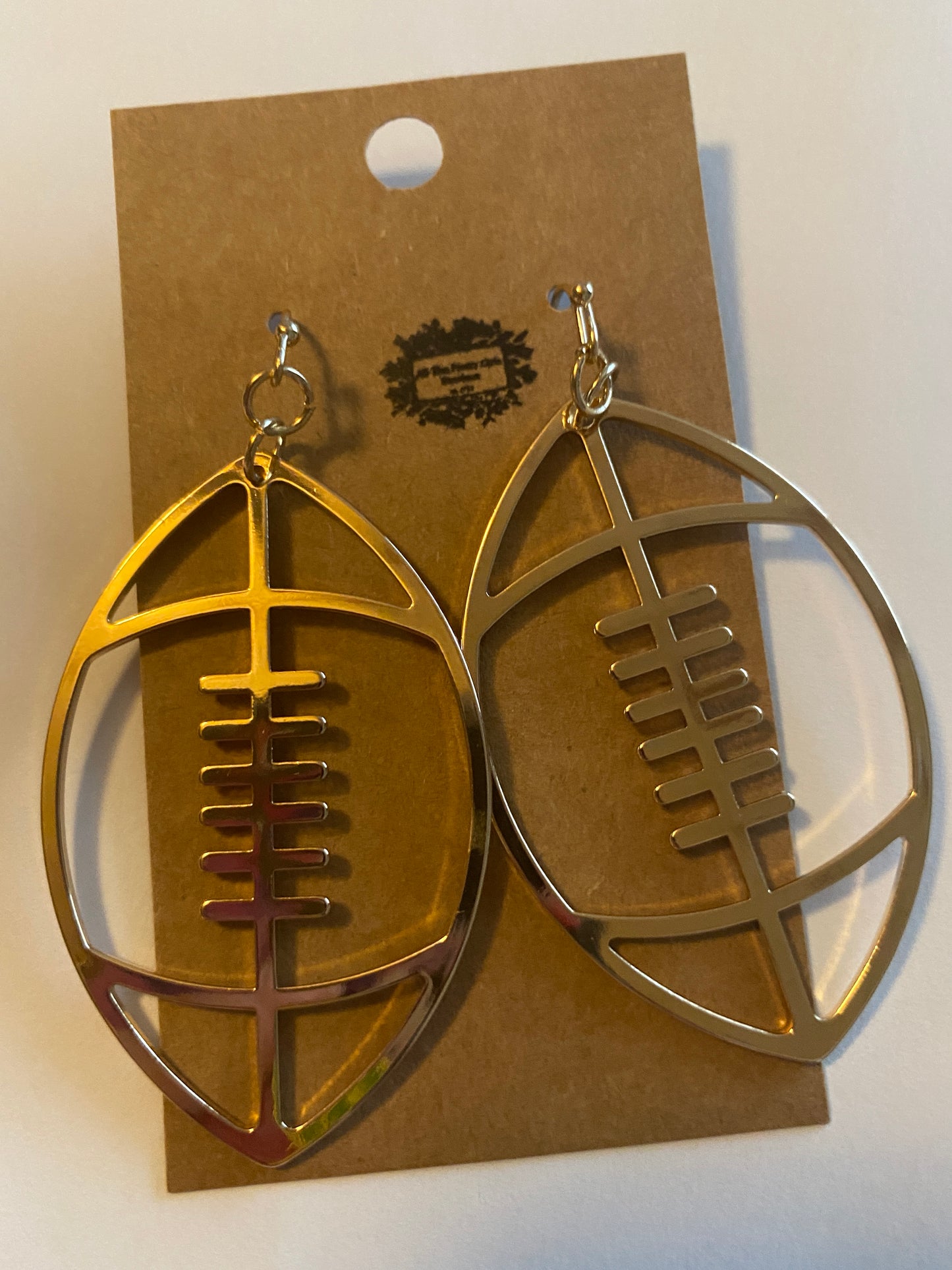 Gold Metal Football Dangles