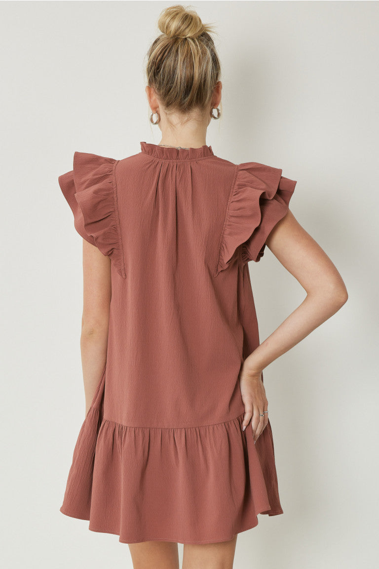 Entro Cinnamon Ruffle Dress